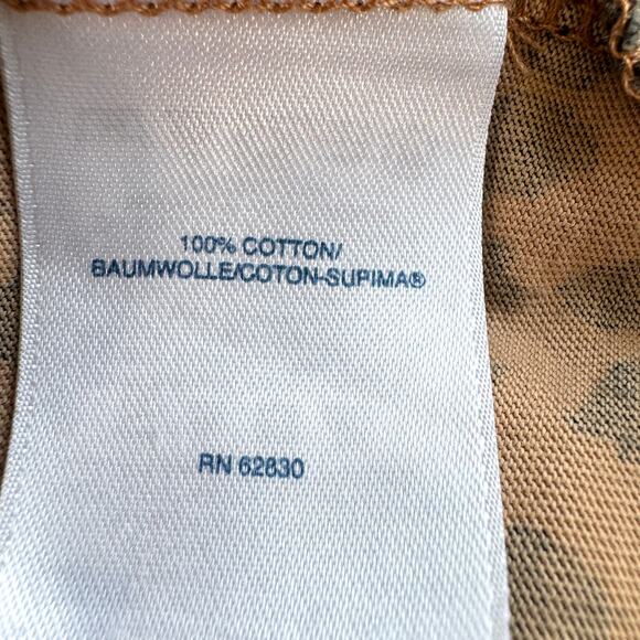 Lands End Womens Long Sleeve T Shirt Top Size 1X 100% Cotton Animal Print Brown - Picture 4 of 6